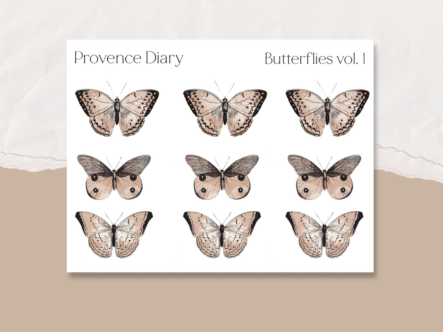 Stickers sheet « Butterflies » vol.1