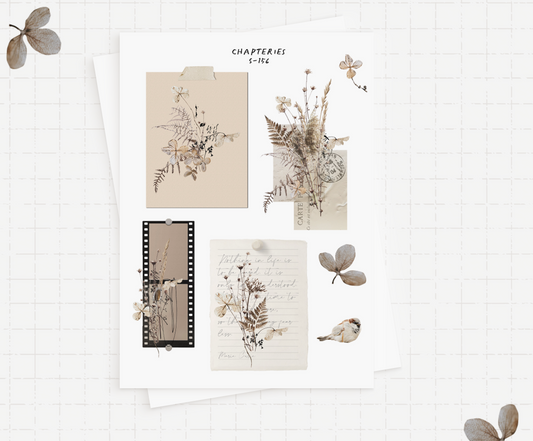 Sticker sheet - Dried flowers - S-156