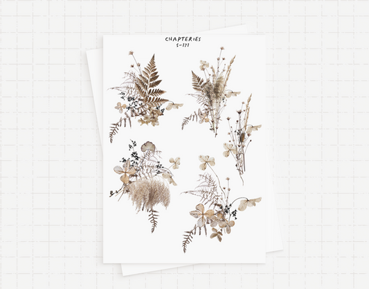 Sticker sheet - Dried Flowers - S-171