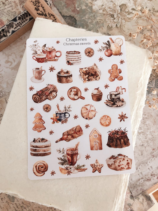 Christmas sweets sticker sheet