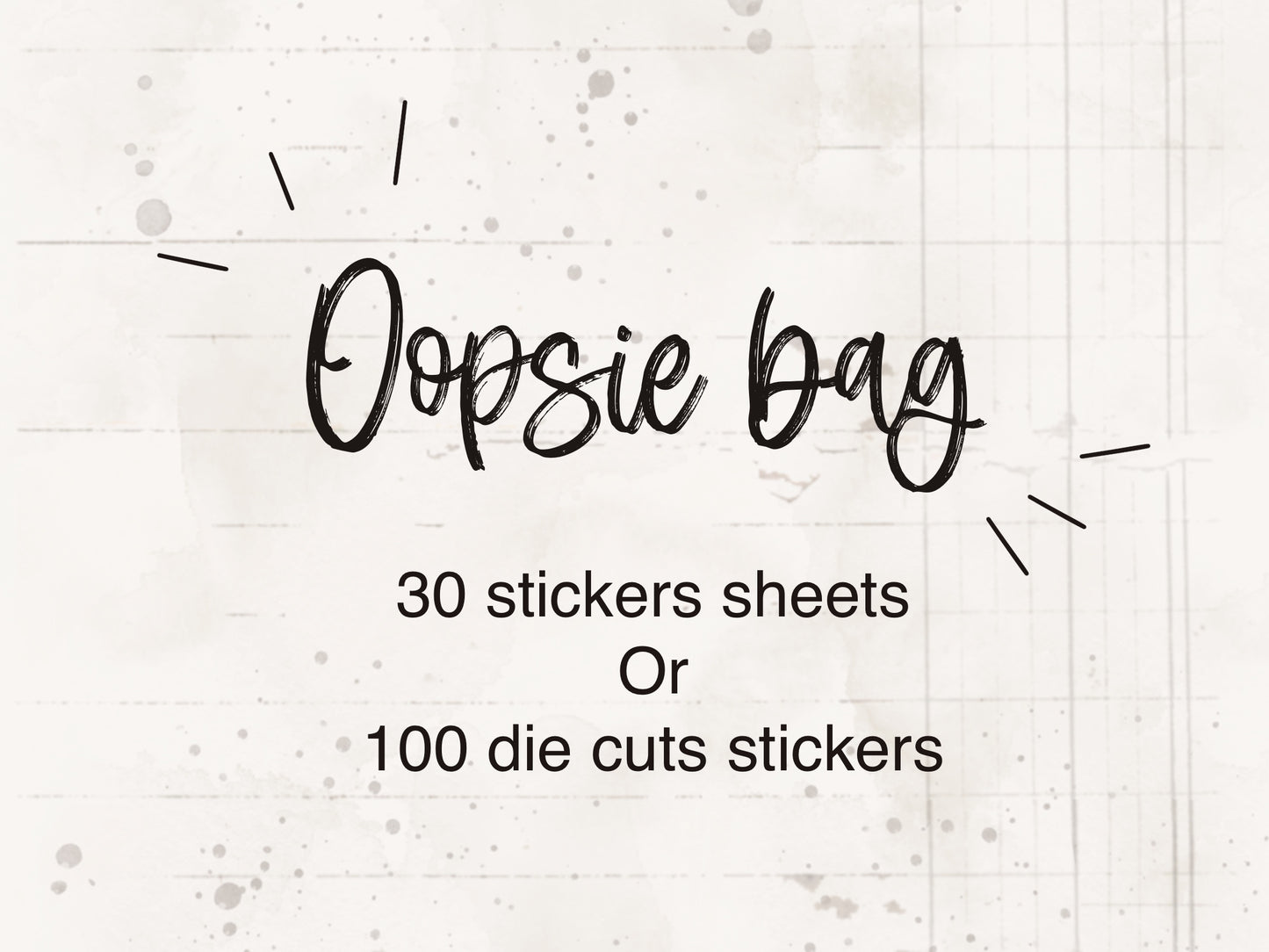 Oopsie stickers bag !