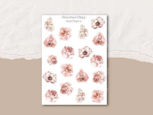 Sticker sheet - rose flowers