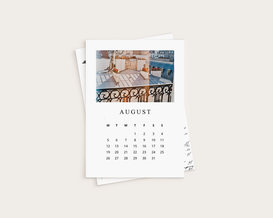 Calendar - Analog pictures - August