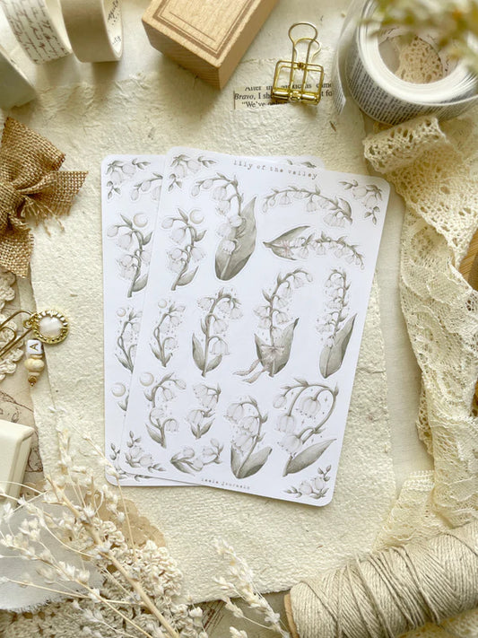 PREORDER - lily of the valley & frames sticker sheets