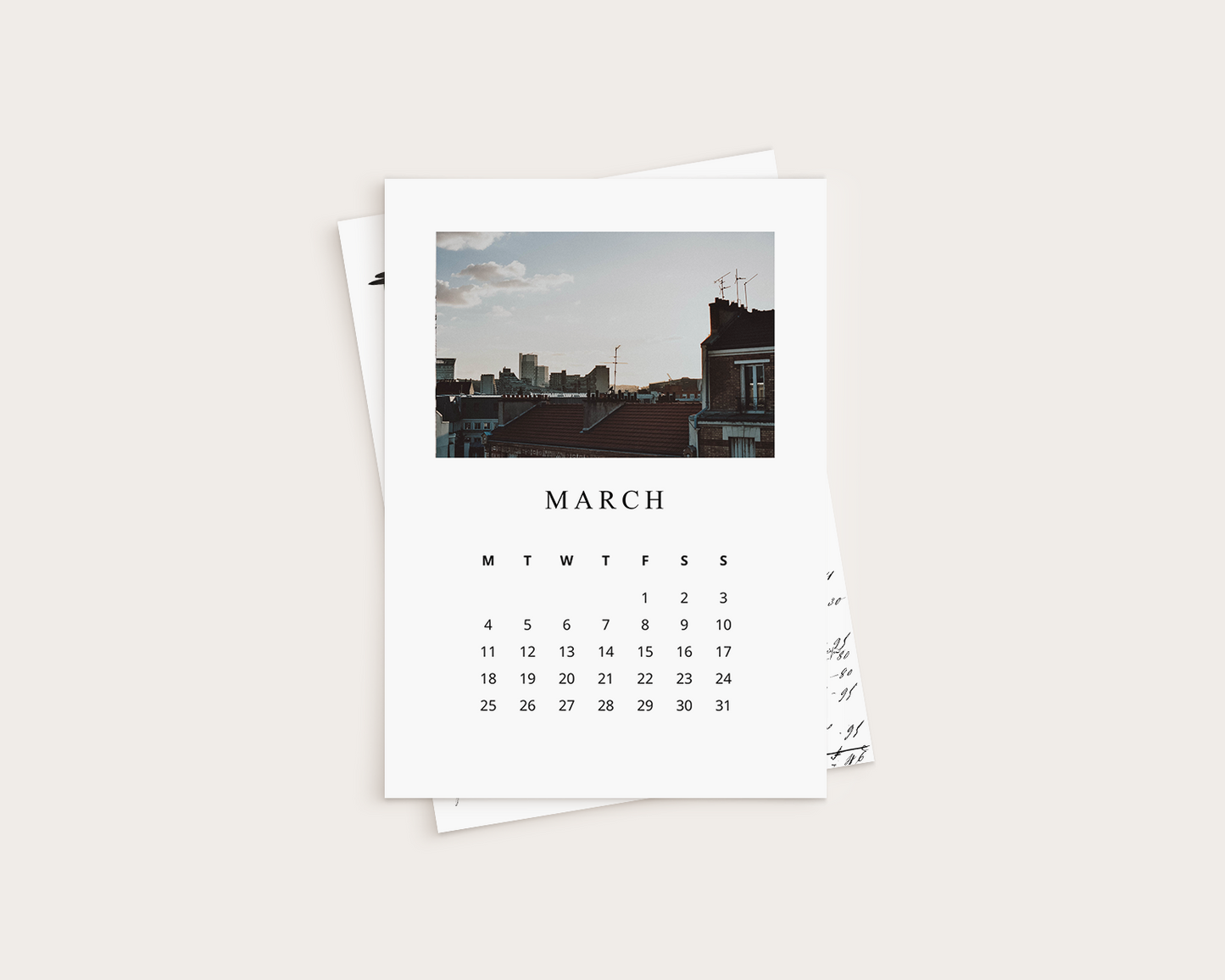 Calendar - Analog pictures - March