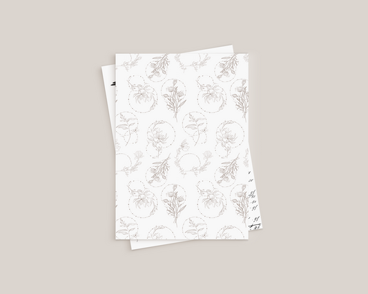 Pattern (Paper) - Beige flowers - P001