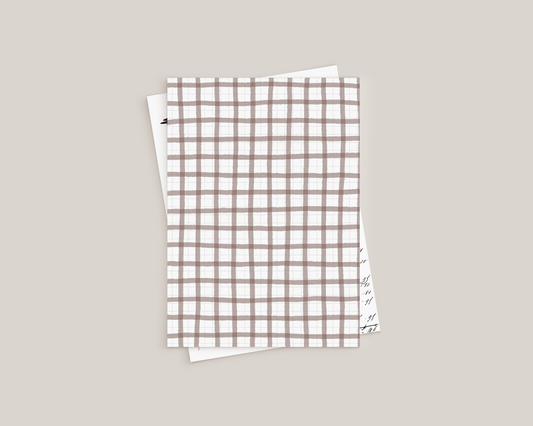 Pattern (Paper) - Brown grid - P007