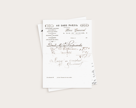 Pattern (Paper) - French invoice - P-055