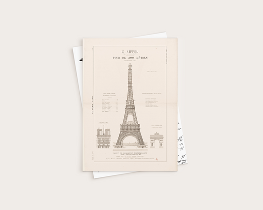 Pattern (Paper) - Vintage Eiffel Tower pattern - P-078