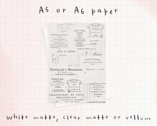 Pattern (Paper) - Vintage receipt - P-198