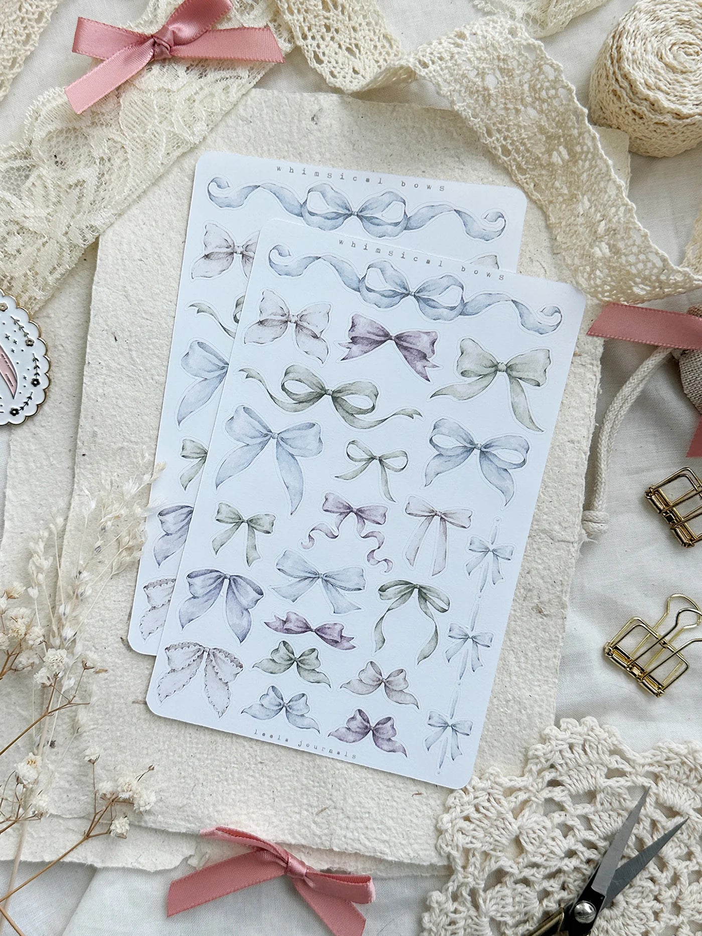 PREORDER - whimsical bows mini & large sticker sheets