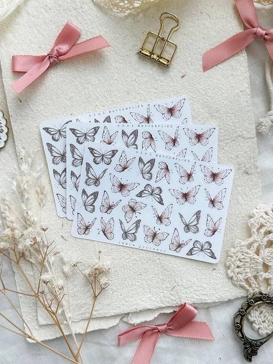PREORDER - mini butterflies sticker sheet