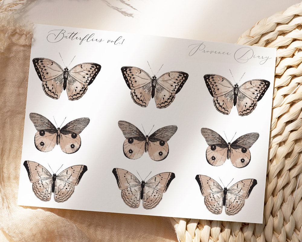 Stickers sheet « Butterflies » vol.1
